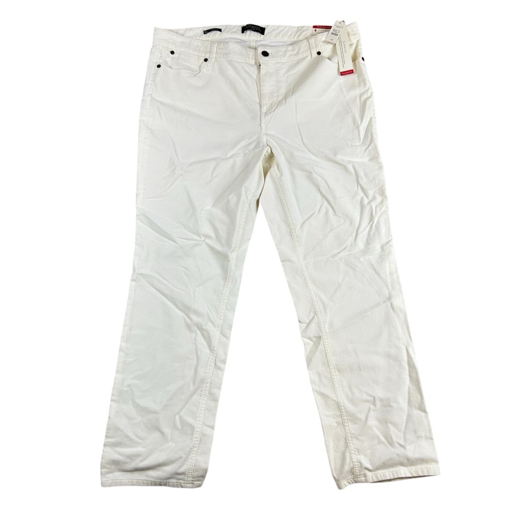 NWT Talbots Ivory Corduroys Flawless Five-Pocket Straight Leg - 16P